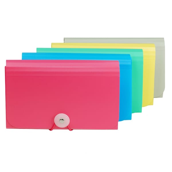 C-Line Products 4-1/2" x 7" Assorted 13-Pocket Coupon Size Expanding File, 12EA/DS, 6DS/CT 58410-DS - main